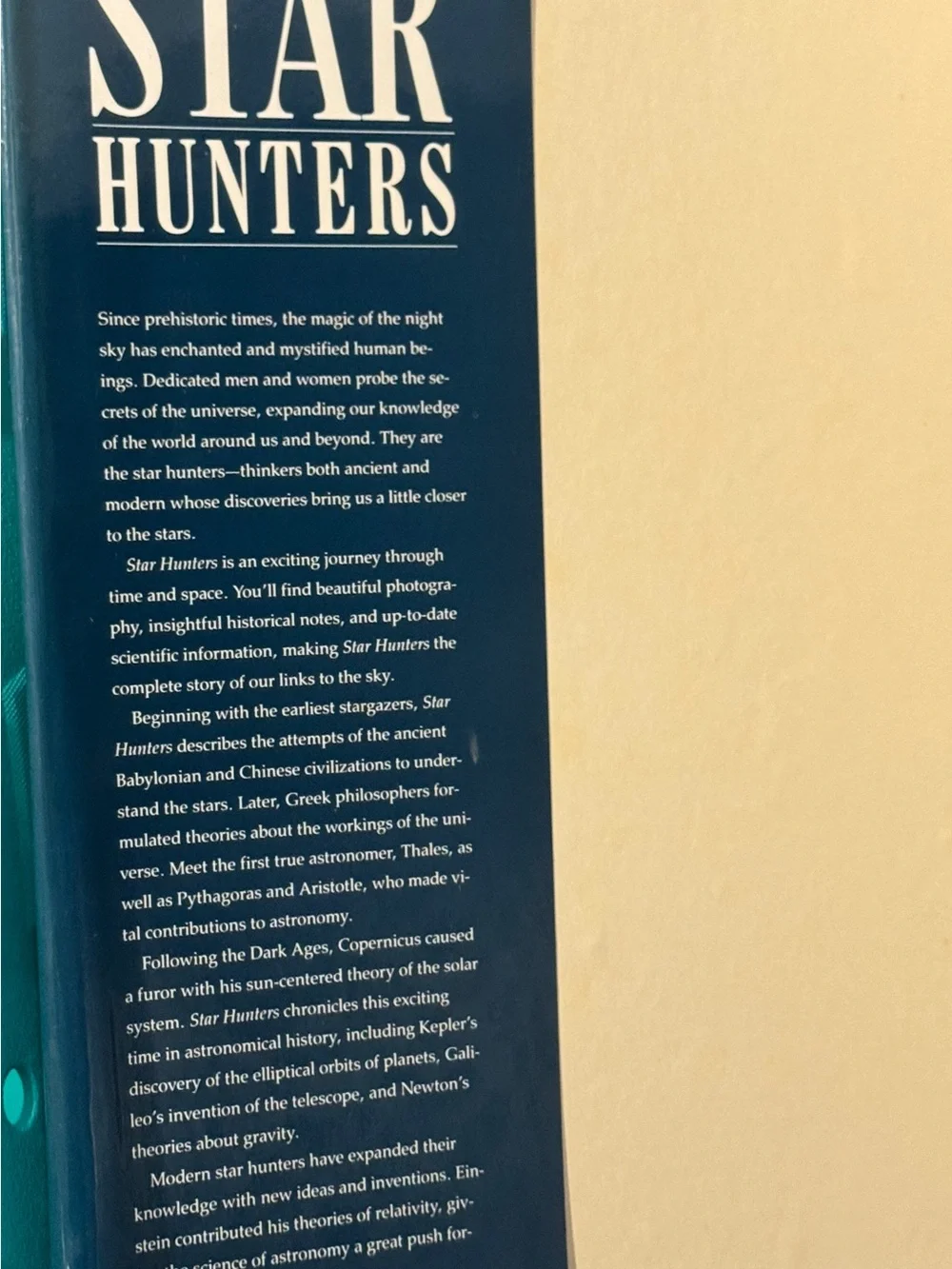 Vtg Star Hunters Hardcover Book - Black and Cream Edition